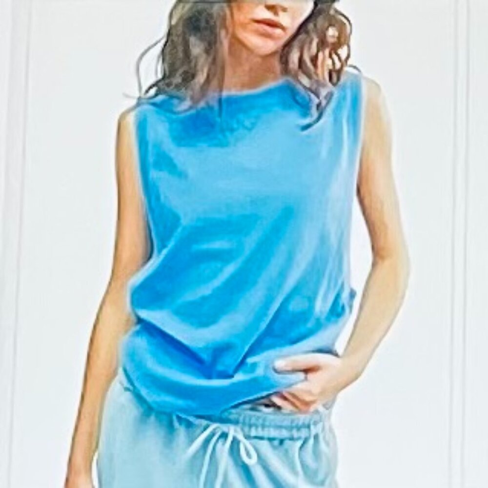 Free People Movement Spin Tank Top in Ocean Blue (L) New with Tag
